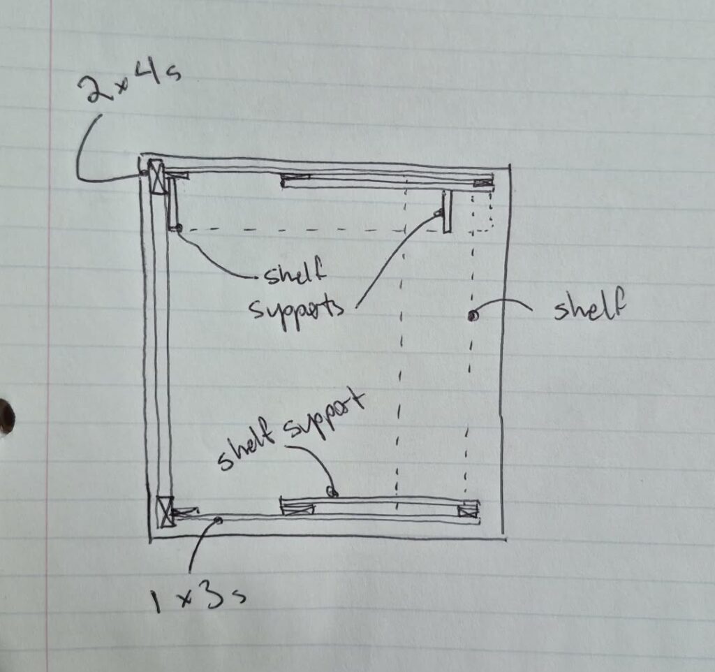 Plan drawing of micro-office