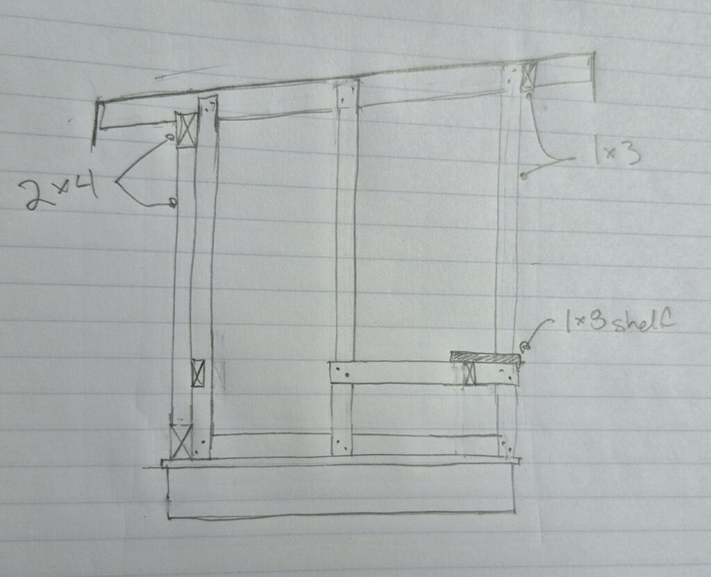 section drawing of micro-office